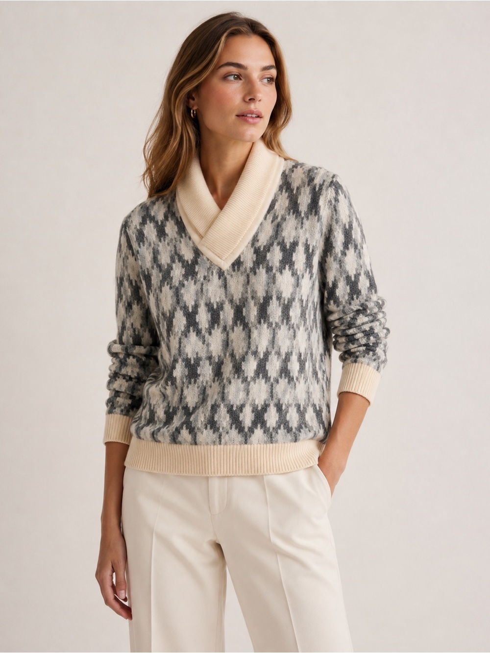 Giorgio Armani Alpaca Wool Sweater Neutral Luxe Quiet Luxury